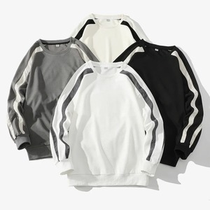 เสื้อสเวตเชิ้ตแขนยาวทรงโอ-เนคสำหรับผู้ชาย สีพื้น สไตล์ลำลอง ผ้าถัก คอตตอน ทรงปกติ เหมาะสำหรับใส่ในฤดูใบไม้ร่วง - Product Image 5