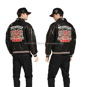 Leather <b>Jacket</b> for <b>Men</b> Clothing Manufacturers Custom - Product Image 3