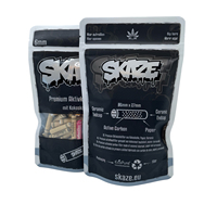 Quantité minimale de commande imprimé personnalisé 1000 pièces en plastique noir mat biodégradable Stand up Pouch Ziplock filtre sac alimentaire avec fenêtre transparente