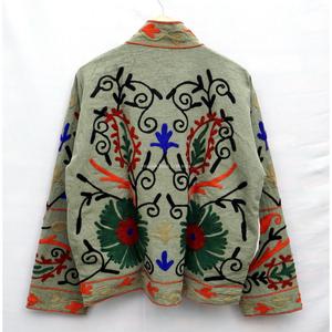 เสื้อแจ็คเก็ตผู้หญิงผ้าฝ้ายปักลายดอกไม้ คอจีน แขนยาว เป็นมิตรกับสิ่งแวดล้อม เสื้อคลุมหนา - Product Image 6