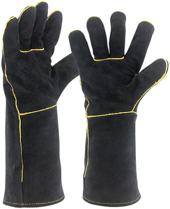 Leather BBQ <b>Gloves</b> Heat Resistant Cut Resistant Grill <b>Gloves</b> BBQ <b>Gloves</b> Leather <b>Cooking</b> <b>Gloves</b> Heat Resistant Daily Use - Product Image 1