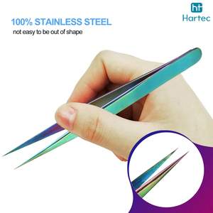 High Precision Anti-Static Multicolor Tweezers, Ultra Fine Pointed Tip Stainless Steel <b>Pick</b>-<b>up</b> <b>Tool</b> for Eyelash Extensions - Product Image 4