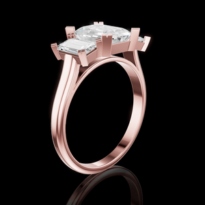 Anillo de Compromiso Unisex Aurum Diam con Diamante Sintético Cultivado en Laboratorio, Corte Brillante, Color E, Certificado EGL, Chapado en Plata 925, Estilo Hiphop - Product Image 6