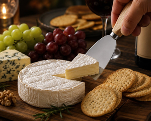 Ensemble de 4 couteaux à fromage avec manches en bois, en acier inoxydable, pour couper, trancher et servir les fromages doux et durs, pour les fêtes, la maison et la cuisine - Product Image 4