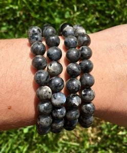 Hot Sale Premium Grade Feng Shui Larvikite <b>Crystal</b> Beaded <b>Bracelet</b> Handmade Eco-Friendly 8mm Women's Men's Natural Healing Stone - Product Image 5