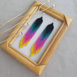 <b>Top</b> Selling Handmade Beaded Charm <b>Earrings</b> Classic Long Dangle Fashion Jewelry Certified Anniversary Wedding - Product Image 5