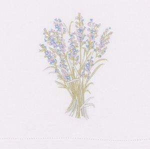 Serviette de table classique en coton blanc faite à la main, broderie florale personnalisée, ourlet festonné, lavable en machine, réutilisable, pour la maison, vente en gros - Product Image 3