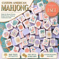 Ensemble de Mahjong Américain Personnalisé en Acrylique, 160 Tuiles, Écologique et Non Toxique, Idéal pour Cadeaux de Conférence, Célébrations et Événements d'Entreprise