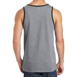 Mens Cotton Knitted Tank <b>Top</b> Breathable High Street Style Heather Grey <b>Black</b> Casual - Product Image 3