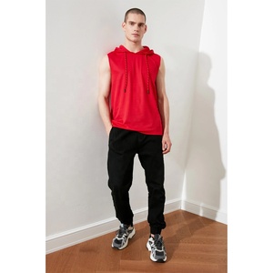 2021 New Design Custom Men's Cotton Hooded Tank Wholesale Gym Training Oversize <b>Stringer</b> <b>Vest</b> Fitness Muscle Man Hoodie Tops - Product Image 2