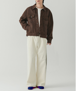 Custom 15 OZ Brown Washed <b>Mens</b> <b>Denim</b> <b>Jacket</b> 100 Percent Cotton Winter Coat Retro Boxy Fit - Product Image 2