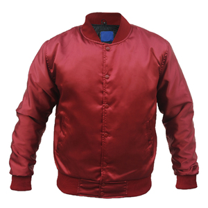 Vestes bomber en satin de qualité supérieure unisexes pour l'hiver, coupe-vent, écologiques, logo personnalisé, fermeture à boutons durable, vente en gros - Product Image 2