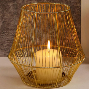 Hammered <b>Brass</b> <b>Candlestick</b> Holder Set Of 2 Modern Gold Plated candle Holders wedding decoration Candle Holders - Product Image 6