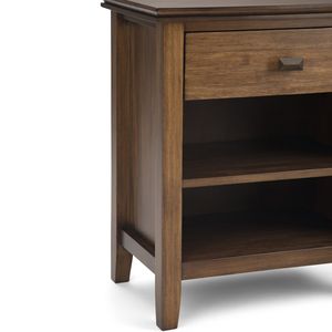 Comodino Rustico Artigianale in Legno Invecchiato Marrone, Cassettiera Fatta a Mano - Product Image 6