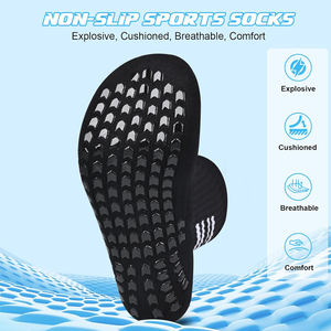 Calcetines deportivos de algodón personalizados para uniformes de equipo, calcetines de fútbol con agarre, ropa para branding y pedidos al por mayor. - Product Image 2