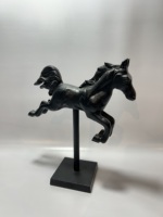 Figurine de chien bouledogue en métal argenté, statue d'animal moderne, ornement décoratif de table, décoration de bureau, Nouvel An, Noël
