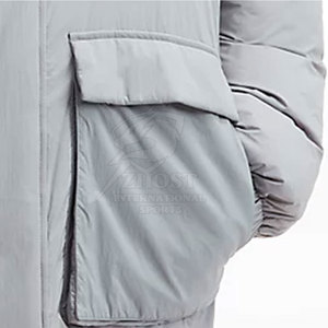 Custom Logo <b>Men</b> <b>Puffer</b> <b>Jackets</b> For Cold Weather Casual <b>Hooded</b> Full Zip Thick Insulated Outfit - Product Image 3