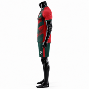 Tenue de football unisexe de haute qualité BIN FATEH, ensemble rouge et vert, imprimé numérique, polyester respirant, taille adulte, marque personnalisée - Product Image 3