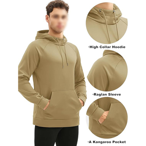 Basic Sports Hoodie <b>Men</b> Plain Cotton Blend <b>Pullover</b> Gym Training Running Sweatshirt Everyday Essential - Product Image 3