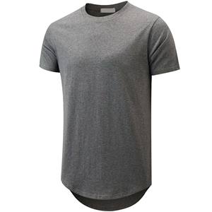 T-shirt long pour homme à dos tombant, en coton 220 GSM, manches courtes, taille personnalisée, fabrication OEM, expédition directe mondiale, faible MOQ - Product Image 5