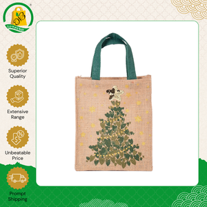 Exportador Indio Vende Bolsas de Compras de Yute Ecológicas Personalizadas de Alta Calidad con Asa Integrada para Navidad - Product Image 3