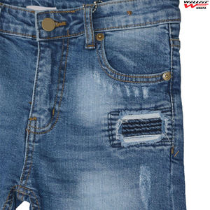 กางเกงคาร์โก้ผู้ชายสไตล์ลำลอง ผ้ายีนส์ฟอกสีอ่อน เอวกลาง ปักลาย ระบายอากาศได้ดี เป็นมิตรกับสิ่งแวดล้อม ซิปและกระดุม  สตรีทแวร์ สำหรับฤดูร้อนและฤดูใบไม้ผลิ - Product Image 5