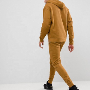 Ensembles de survêtements pour hommes 100 % coton de haute qualité, coupe classique, couleur unie, imperméables, écologiques, avec logo personnalisé positionné à l'avant, vente en gros - Product Image 4