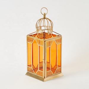 Faroles de Pie Modernos de Metal con Vidrio de Colores para Decoración Navideña 2026, Faroles Hechos a Mano para Suelo y Mesa - Product Image 6