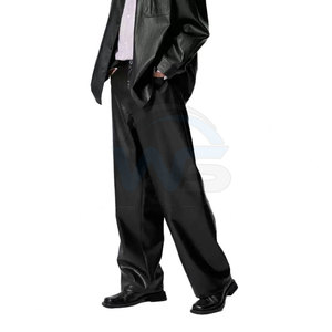 Pantalon en cuir léger et décontracté pour homme, taille haute, sur mesure, pour usage extérieur, personnalisable, imperméable pour l'hiver - Product Image 3