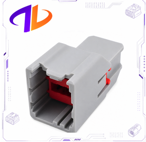 Connecteur de faisceau de câbles automobile 30968-1080 compatible 8 broches mâle H-DAC 64, contact en cuivre, boîtier en nylon IP66, 2,54 mm, gris - Product Image 3
