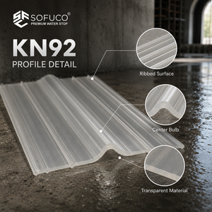 หยุดการซึมผ่านของคอนกรีตด้วย Sofuco KN92 แถบกันน้ำใสคุณภาพสูง PVC สำหรับการปิดผนึกรอยต่อภายใน - Product Image 4