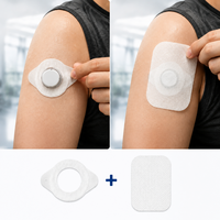 Kit de patchs adhésifs découpés sur mesure pour capteur de glycémie (CGM) avec couverture de fixation non tissée OEM pour usage intensif