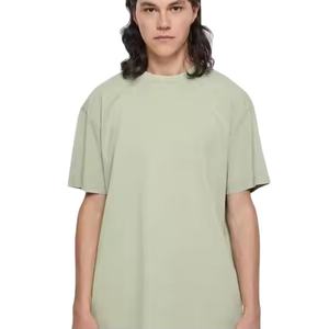 T-shirts vierges décontractés Hip Hop surdimensionnés 100% coton pour hommes à manches courtes 200 grammes Jersey à motif solide Impression numérique - Product Image 1