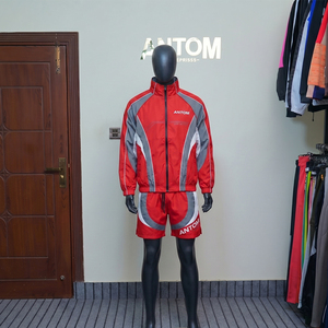 Survêtements coupe-vent pour hommes 2026 – Ensemble 2 pièces en nylon avec short et haut à manches longues – Tenue de sport urbaine pour hommes - Product Image 4