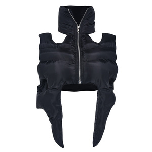 OEM Custom Asymmetric Hem Women Vest Sleeveless <b>Jacket</b> for Woman <b>Crop</b> Ladies Down Vest Streetwear <b>Puffer</b> Vest for Women - Product Image 1