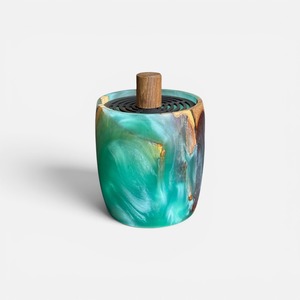 Brûleur à Bakhoor et porte-encens Oud en bois d'acacia et résine, artisanal et élégant, pour une décoration intérieure de luxe, style islamique - Product Image 2
