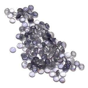 Piedra preciosa suelta de cabujón de forma brillante redonda de iolita Natural de 2,5mm al por mayor cortada a granel para la fabricación de joyas piedra certificada IGI - Product Image 1