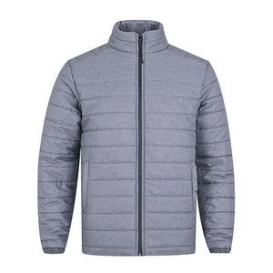 Veste matelassée légère en toile avec fermeture éclair, coupe-vent, chaude, coupe oversize, manteau d'hiver pour homme, logo personnalisé, vente en gros - Product Image 1
