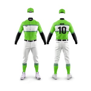 Unisex Custom <b>Baseball</b> Uniform Quick Dry Breathable Full Button Jersey Set Recyclable Team Sportswear OEM - Product Image 1