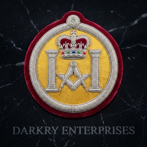 Parche de blazer hecho a mano con emblema de estrella dorada y gancho de pastor, bordado personalizado en tela blanca con hilo de bullion, insignia de regalia. - Product Image 6