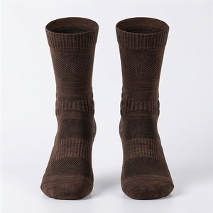 Chaussettes pour hommes, couleur unie, tricotées, épaisses, thermiques, pour l'hiver, usage quotidien, style classique, coton, polyester, élasthanne - Product Image 1