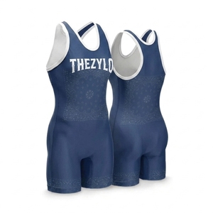 Vêtements de lutte pour femmes |   Vêtements de sport haute performance anti-humidité |   Surpiqûres plates pour les tournois de gym et de lutte - Product Image 3
