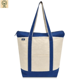 380 GSM Cotton Canvas Insulated Cooler Tote <b>Bag</b> Food <b>Cooling</b> 49.5x17.2x39.3 cm Custom Logo Wholesale OEM Model SS225-12oz - Product Image 1