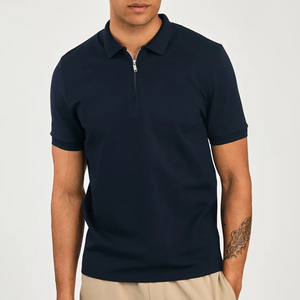 Chemises polo basiques OEM pour hommes, en coton doux et respirant, pour vêtements décontractés simples, distribution au détail. - Product Image 6