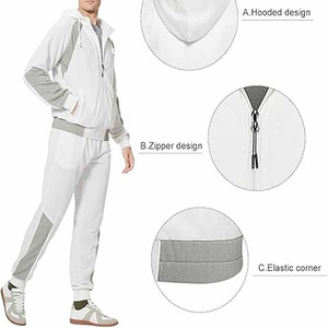 Ensemble de survêtement pour homme 2026 : veste et pantalon de sport en tissu respirant, confortable pour la gym, l'entraînement, la course et le style de vie athlétique - Product Image 3