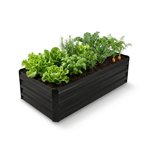 Jardinera Rectangular Elevada de Metal Galvanizado Resistente para Exteriores, para Cultivo de Vegetales y Flores en el Patio Trasero GB001 - Product Image 1