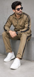 Conjunto Deportivo Caqui para Hombre, Manga Larga, con Cordón, Ropa Casual, Color Sólido, 100% Algodón, Transpirable, Atuendo de Invierno, Ropa Urbana Informal - Product Image 5