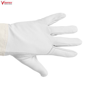 Beekeeper <b>Gloves</b> Protective Beekeeping <b>Gloves</b> Leather Goatskin Mesh Bee Keeping Vented Long Sleeves Beekeeping Equipment - Product Image 3