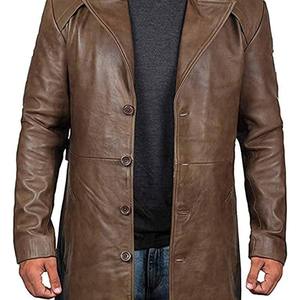 High Quality <b>Men</b> Leather <b>Coat</b> Stylish Genuine Leather Jacket Custom Logo Bulk Supply Unique Color Odm Production - Product Image 4