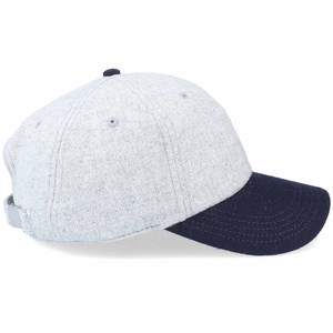 Casquette unisexe 6 panneaux style Dad Cap gris marine contrastant en coton et polyester, ajustée, décontractée, pour adulte, toutes saisons - Product Image 2